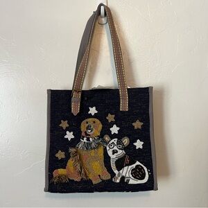 NWT America And Beyond Dog  The Loyal Guardian Beaded Tote Bag